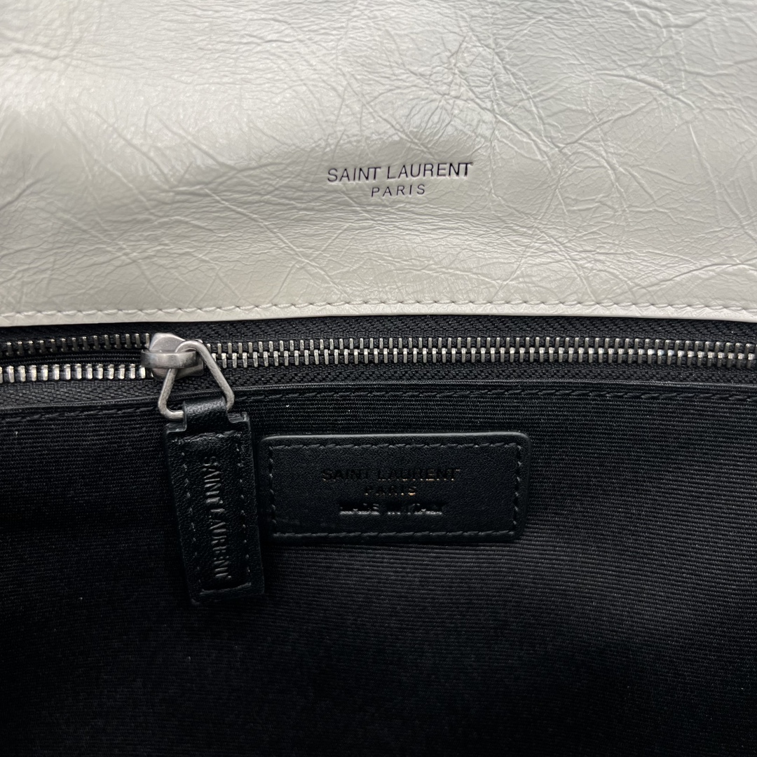 Bagsaaa Y51 niki medium in vintage leather 633158 white - 28cm