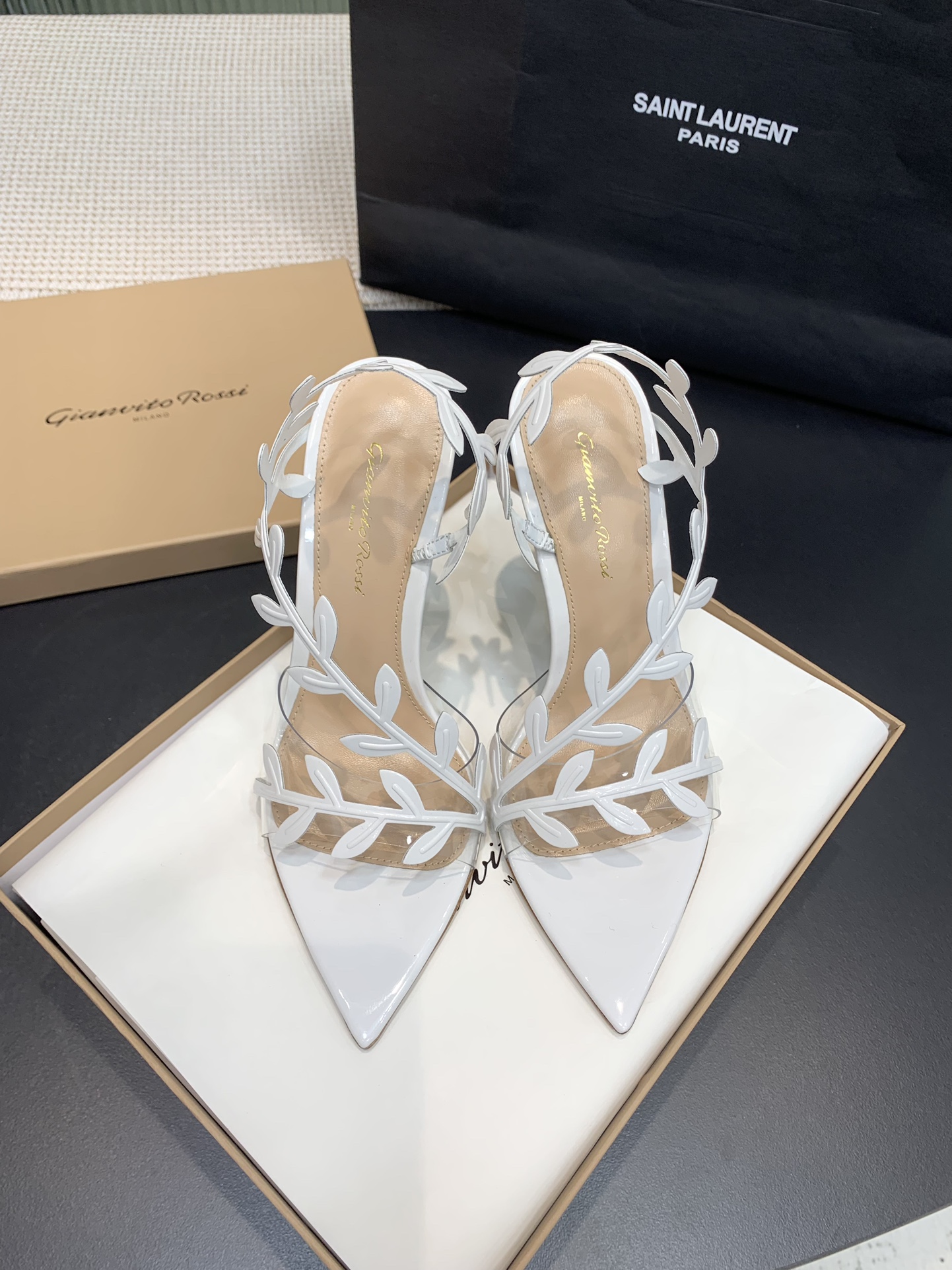 Bagsaaa Gianvito Rossi Flavia White - 10.5cm