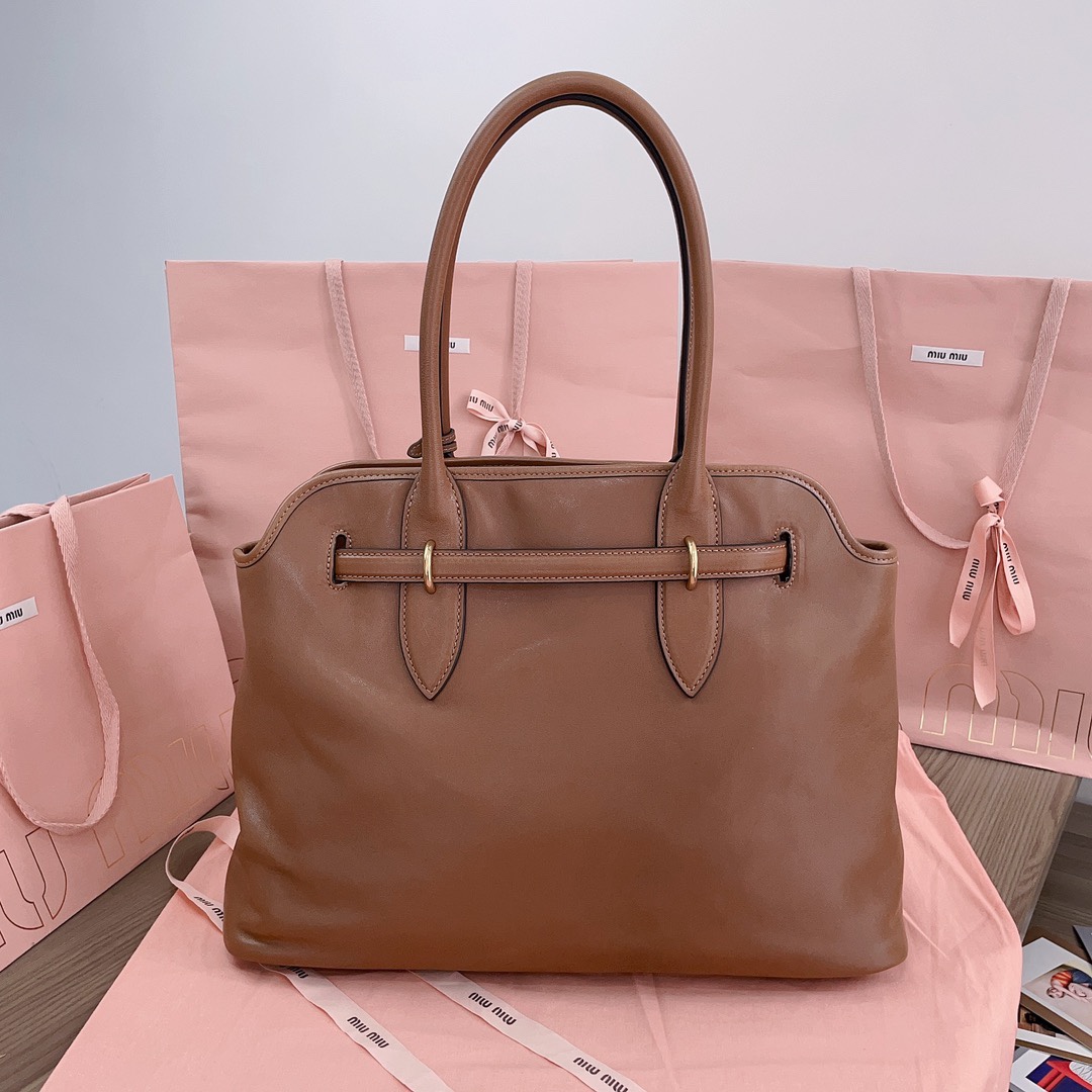 Bagsaaa M1um1u Aventure nappa leather bag 5BG291 brown - 40cm