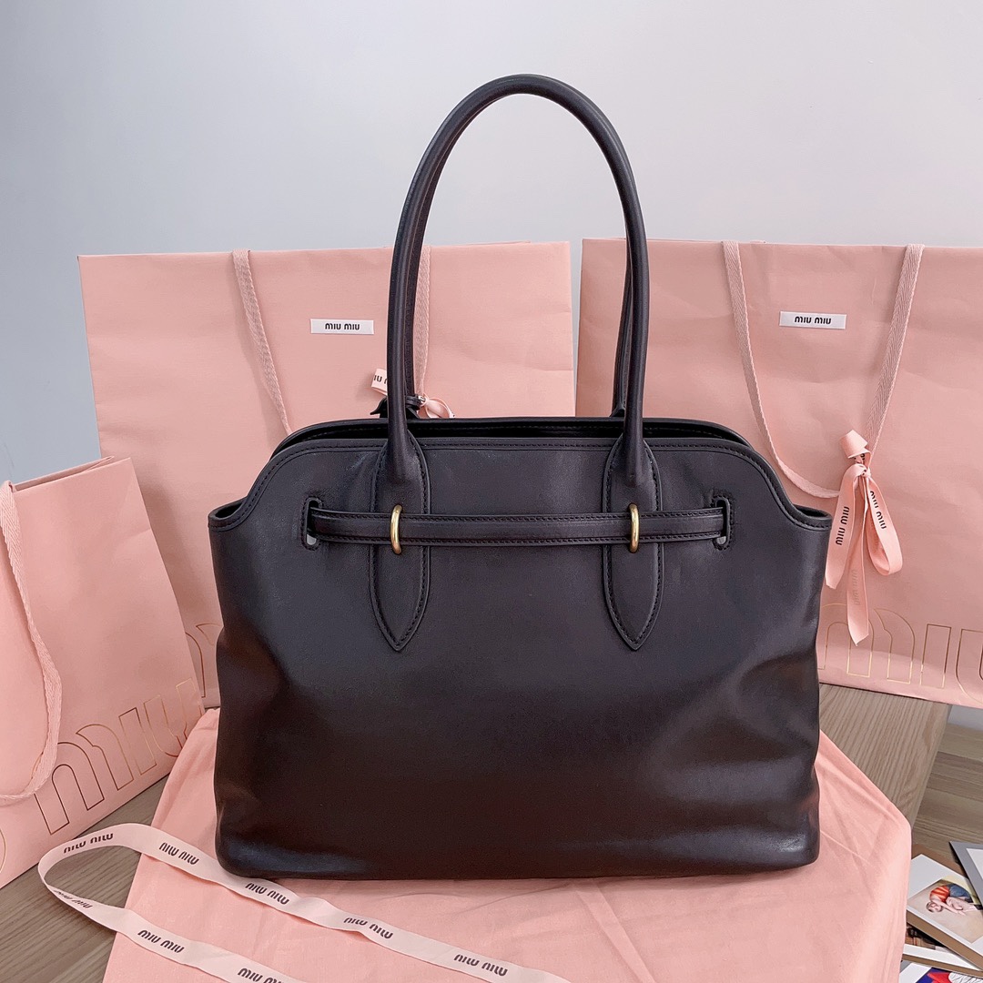 Bagsaaa M1um1u Aventure nappa leather bag 5BG291 dark brown - 40cm