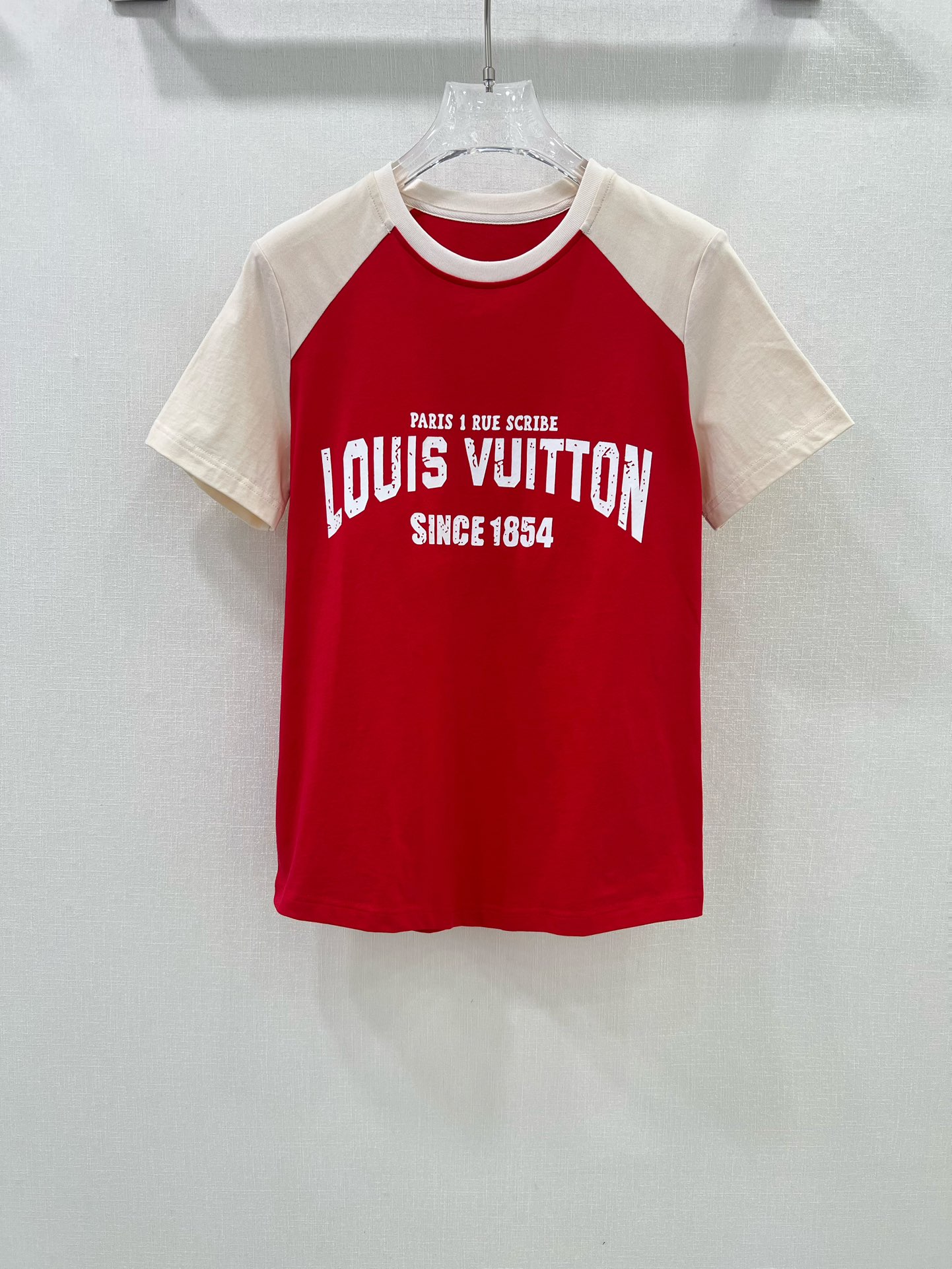 Bagsaaa L0vis Vvtt0n Signature Varsity T-Shirt Red