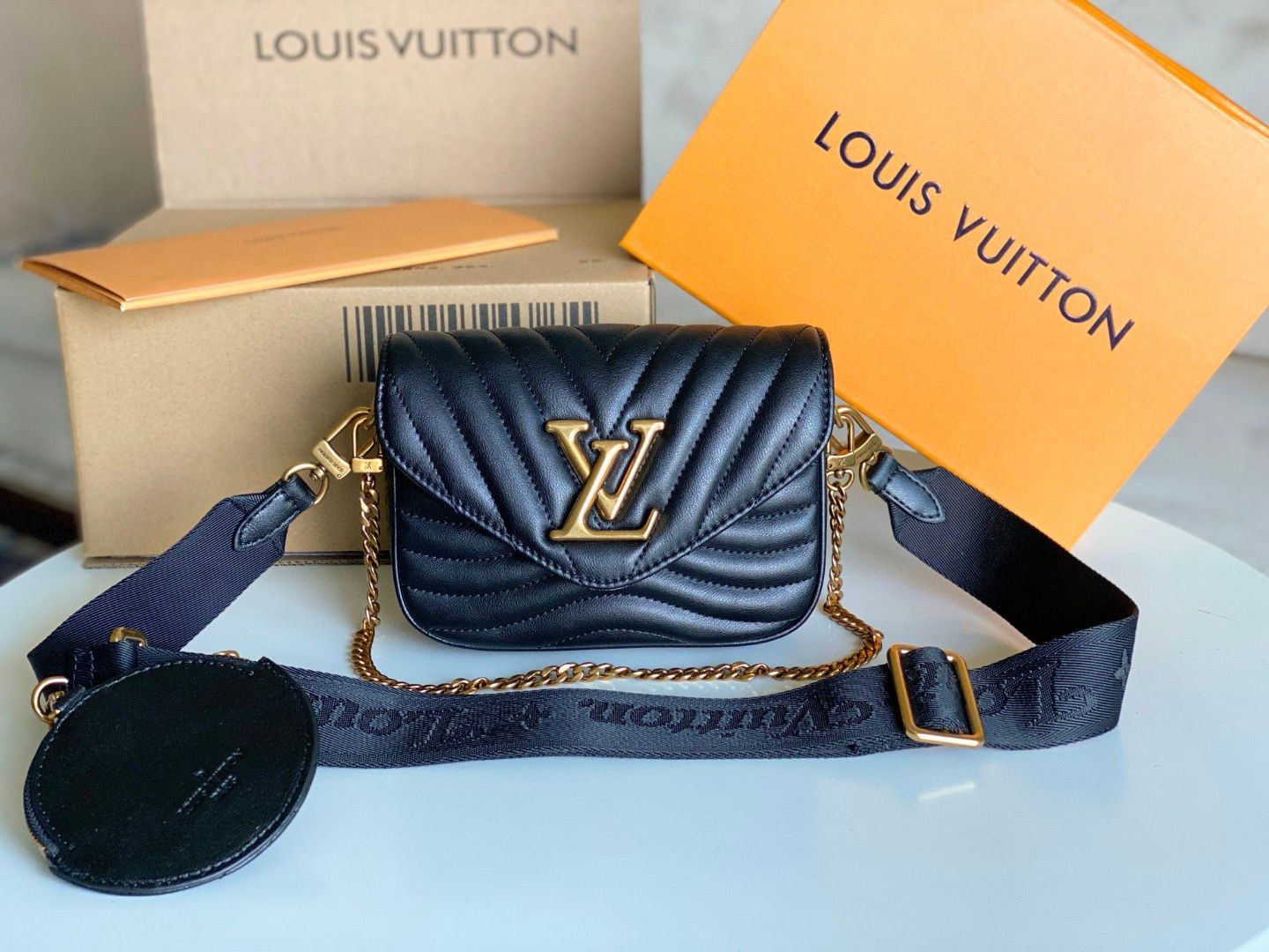 Bagsaaa L0vis Vvtt0n New Wave Multi-Pochette Black - 19cm