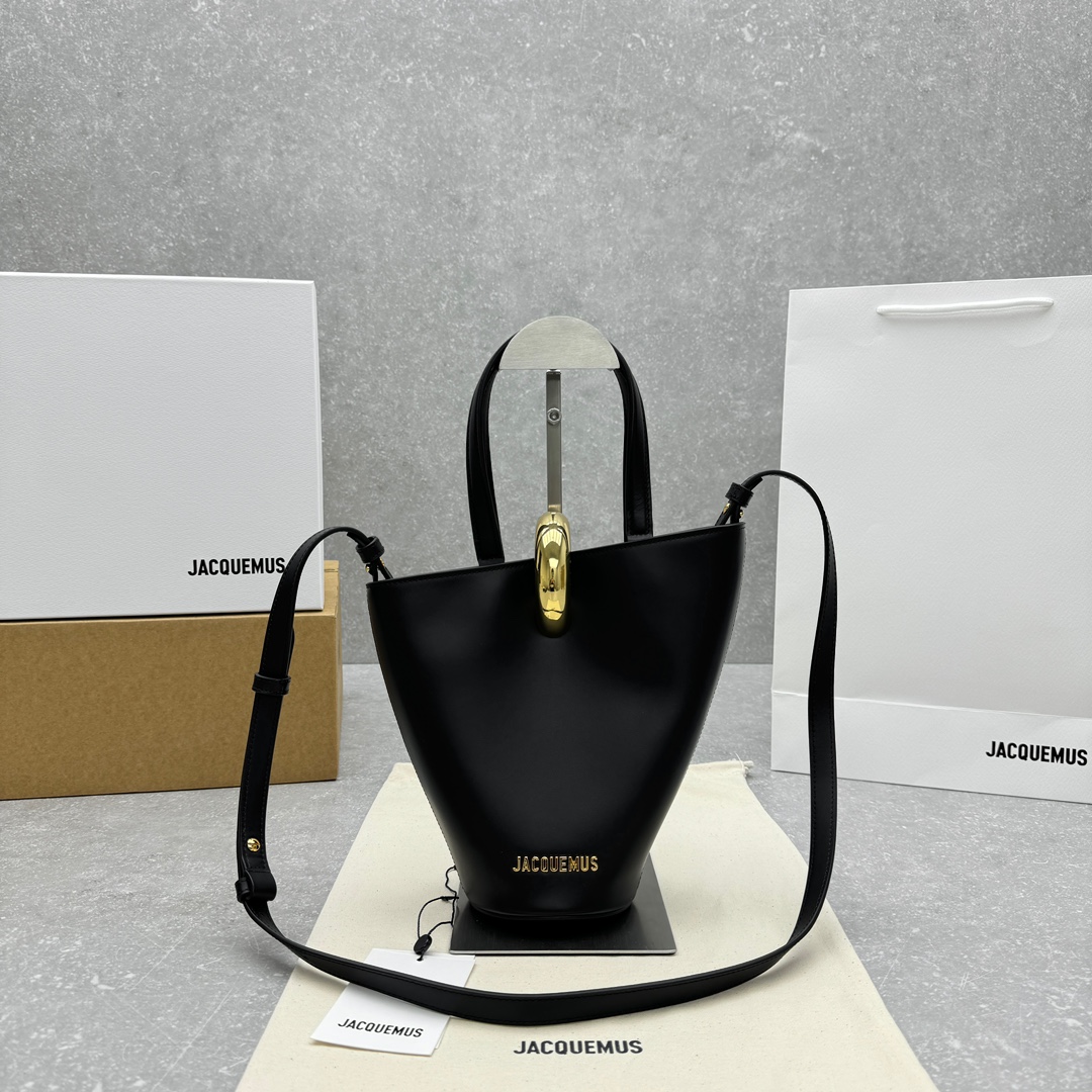 Bagsaaa Jacquemus The small Bambola LA CROISIÈRE mini bucket bag black - 24cm