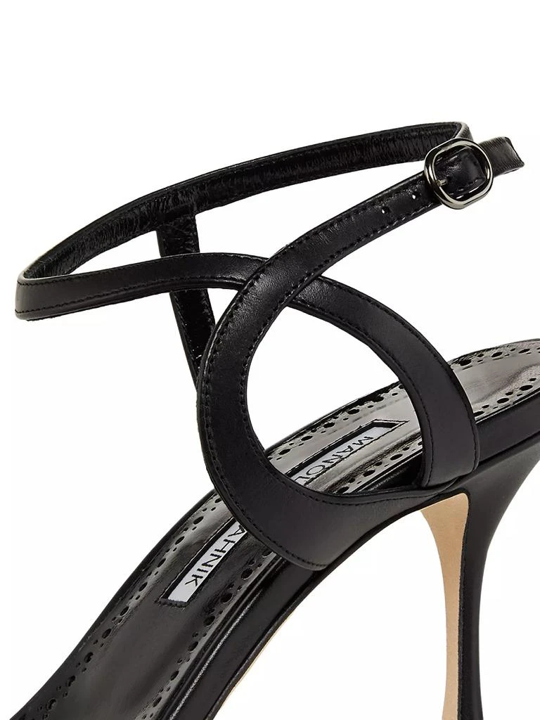 Bagsaaa Man010 B1ahn*k Elfa 90MM Leather Sandals Black