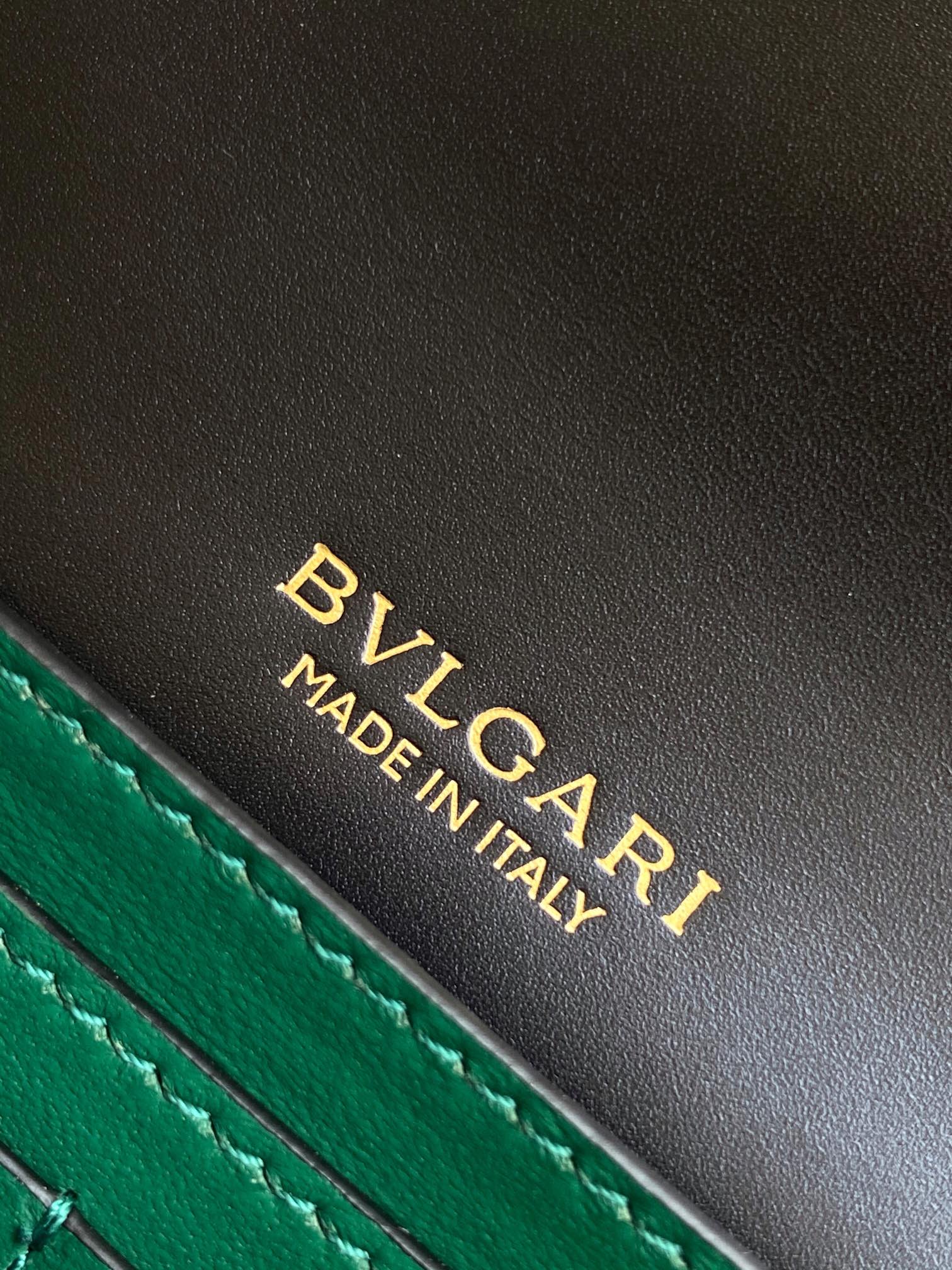 Bagsaaa Bv1g*ai Serpenti Forever Chain Wallet Black - 20cm