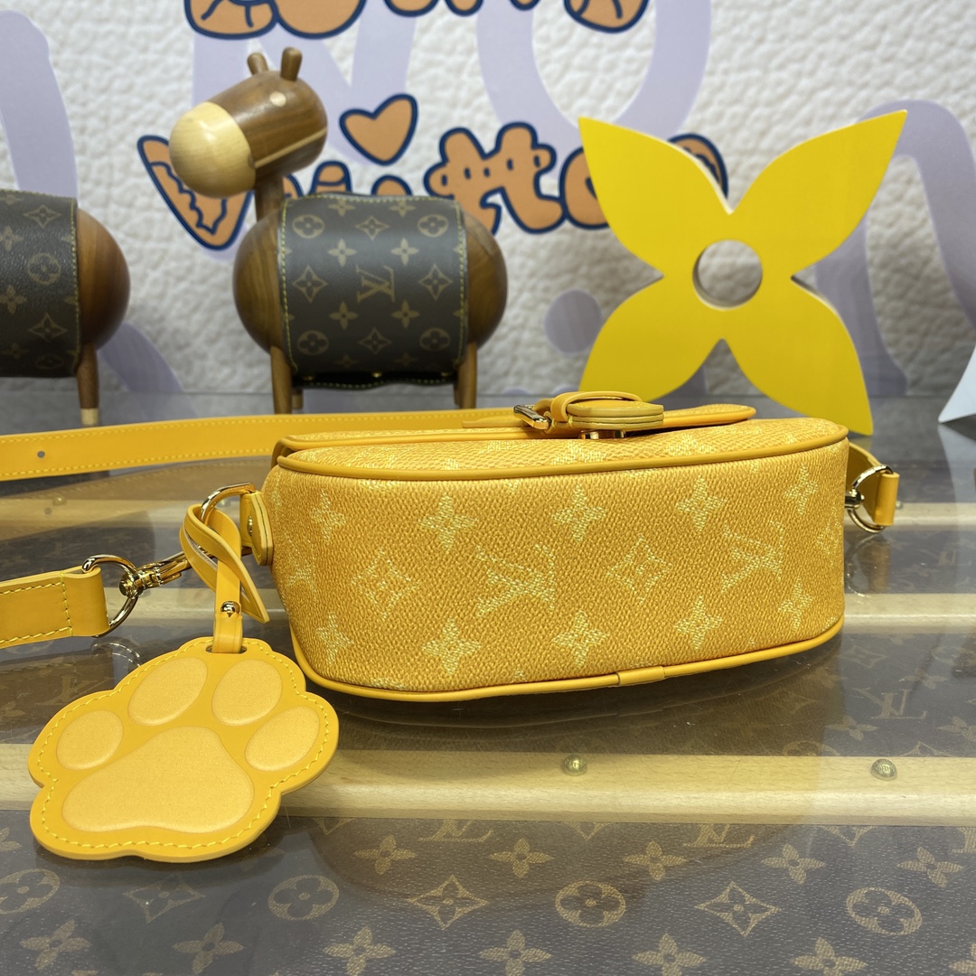 Bagsaaa L0vis Vvtt0n M12694 Montsouris Messenger Bag Yellow - 20cm