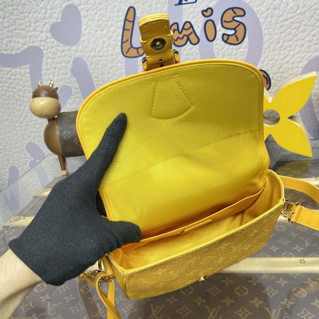 Bagsaaa L0vis Vvtt0n M12694 Montsouris Messenger Bag Yellow - 20cm