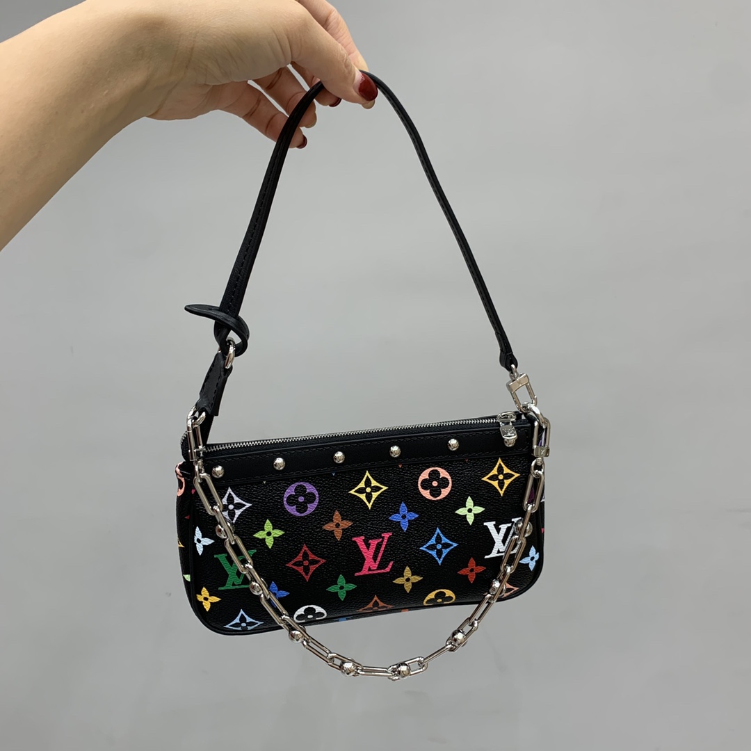 Bagsaaa M13663 LV x TM Pochette Accessoires Black Multicolored - 22cm