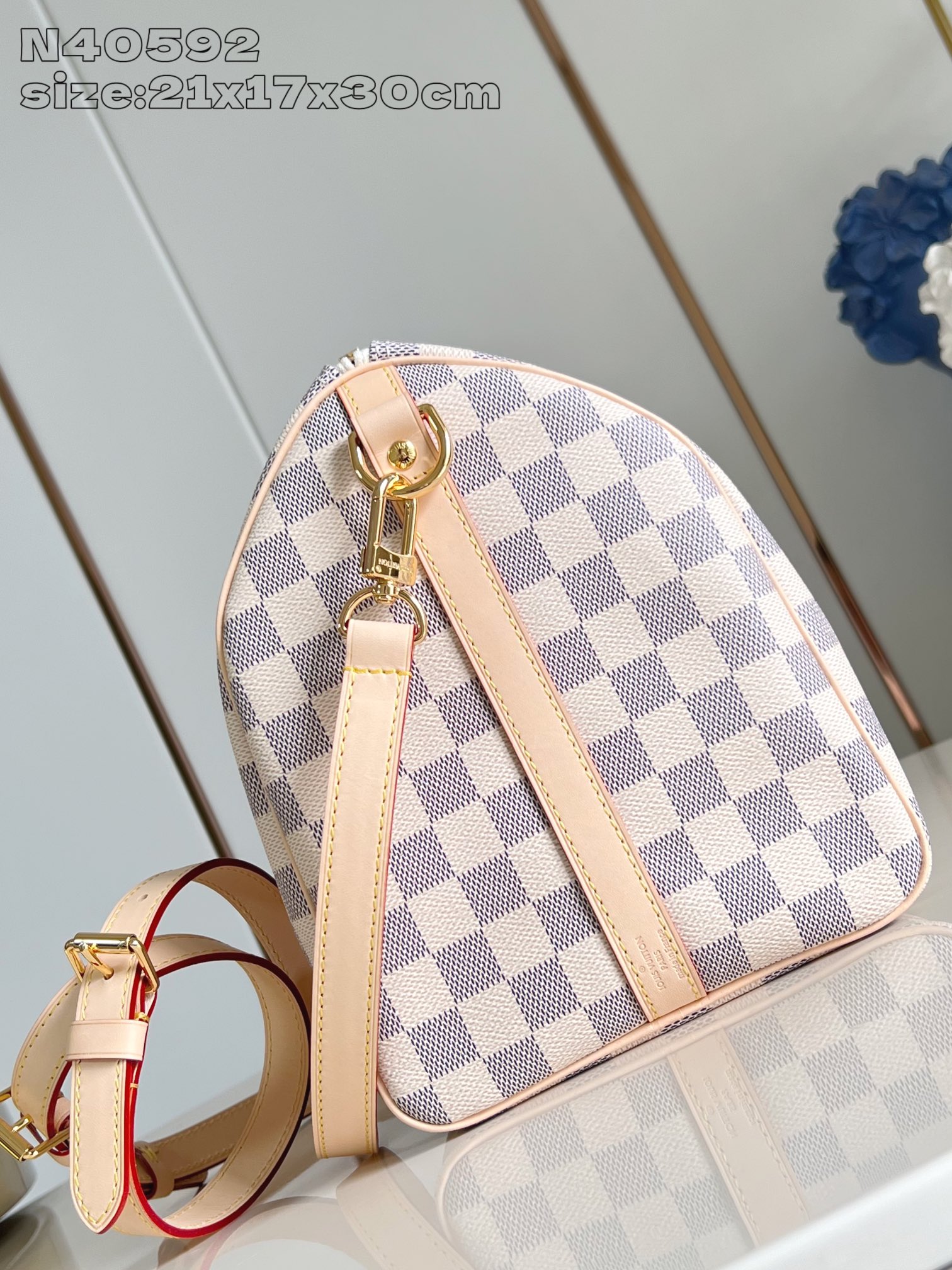 Bagsaaa L0vis Vvtt0n N40592 Speedy Bandoulière 30 Damier Azur - 30cm
