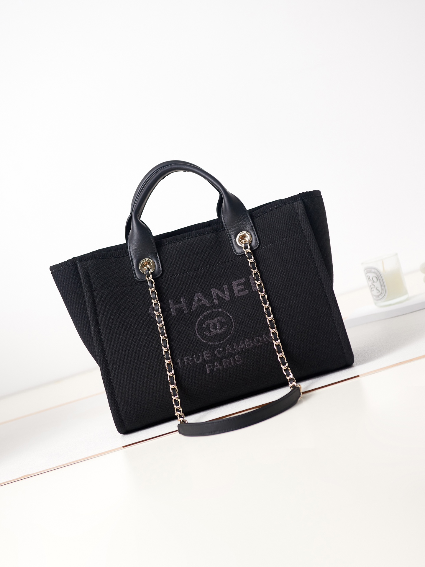 Bagsaaa Ch**el Shopping Bag AS3257 Black - 39cm