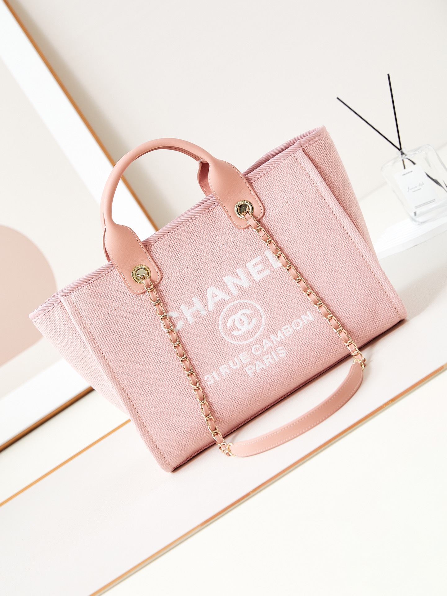 Bagsaaa Ch**el Shopping Bag AS3257 Pink - 39cm