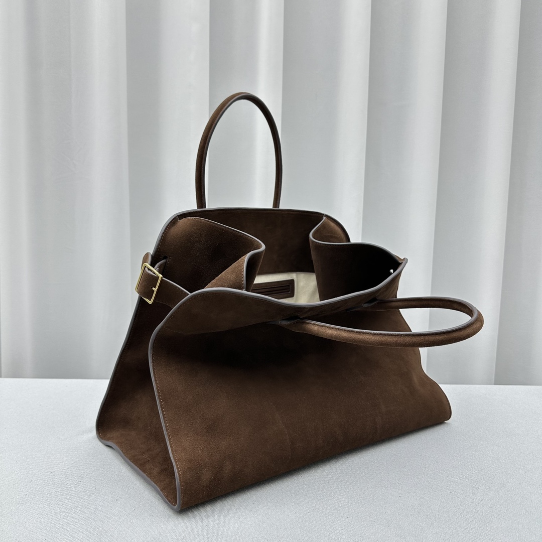Bagsaaa The R0w Soft Margaux 17 Bag in Suede - 43cm