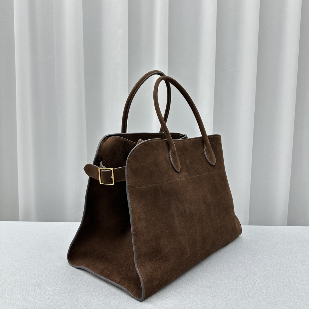 Bagsaaa The R0w Soft Margaux 17 Bag in Suede - 43cm