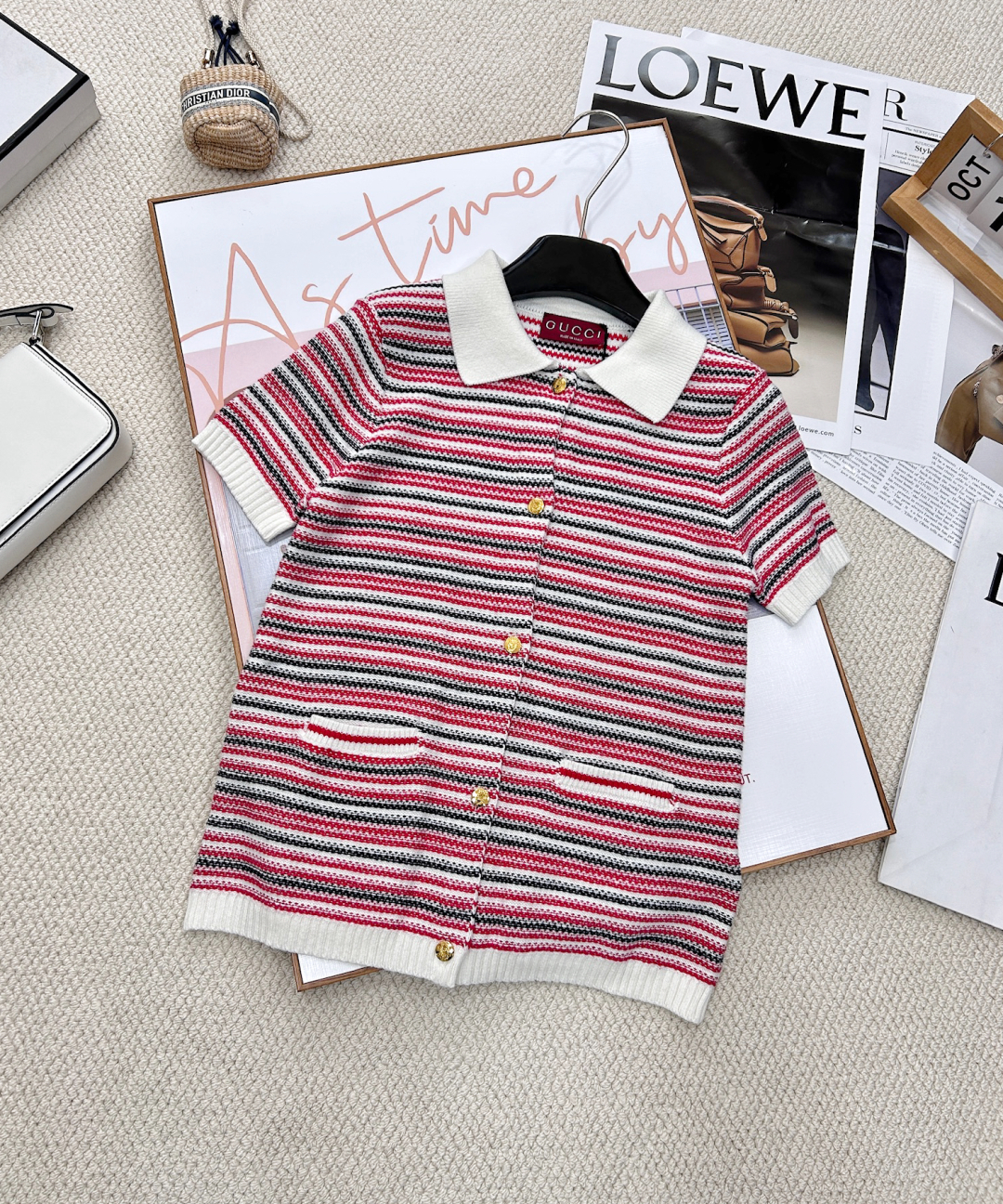 Bagsaaa Gvc*1 Fine wool polo top multicolor