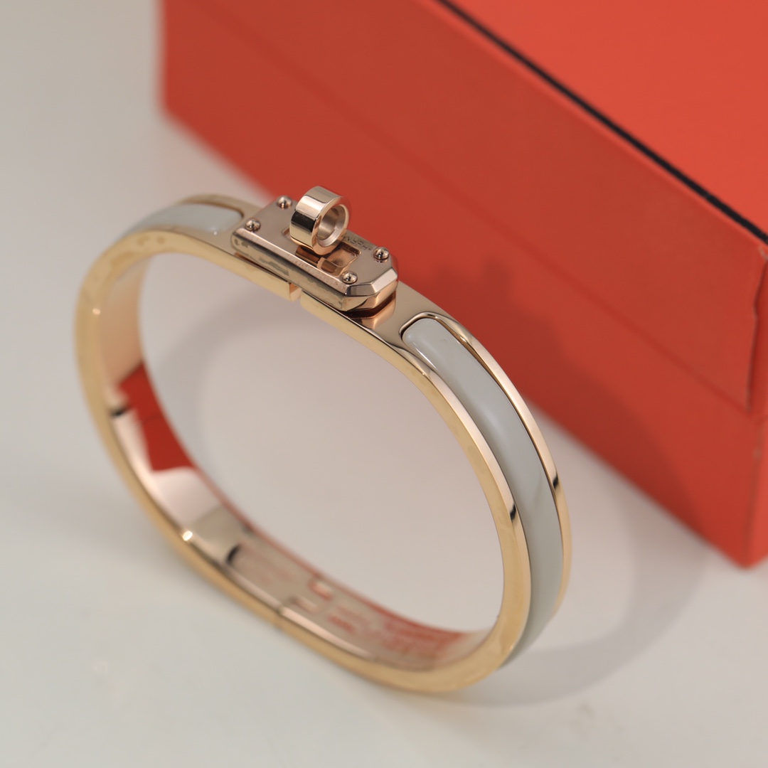 Bagsaaa H**me5 Mini Clic Kelly bracelet gray