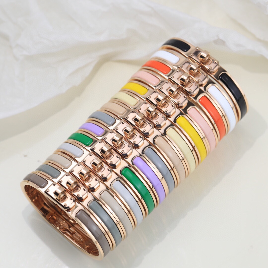 Bagsaaa H**me5 Mini Clic Kelly bracelet white