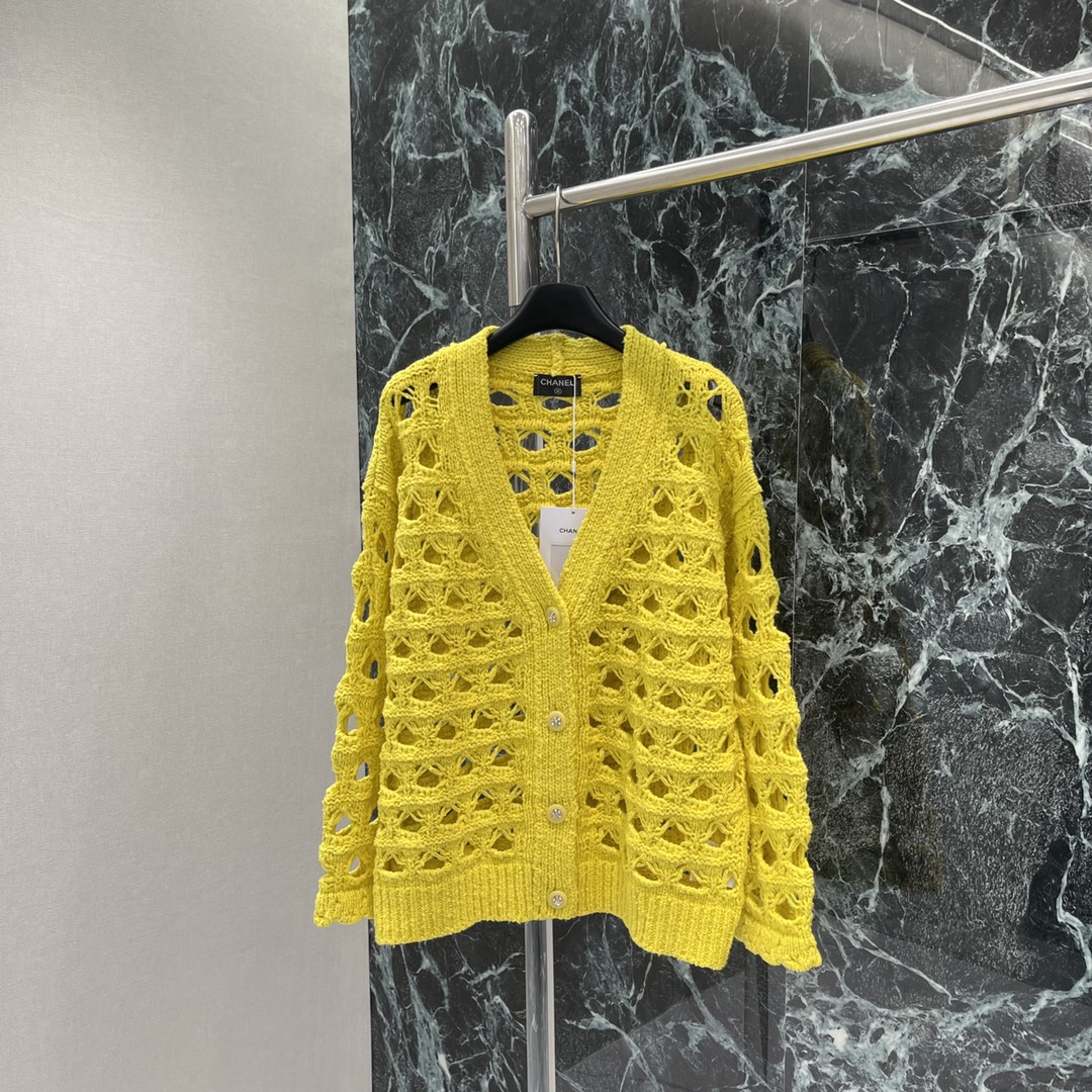 Bagsaaa Ch**el Cardigan Yellow P78360