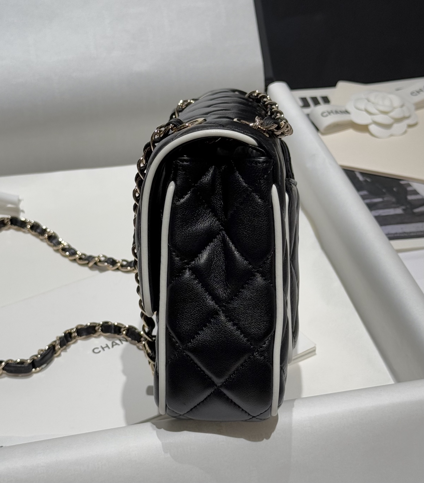 Bagsaaa Ch**el Flap Bag Black Lambskin AS5150 - 23,5cm