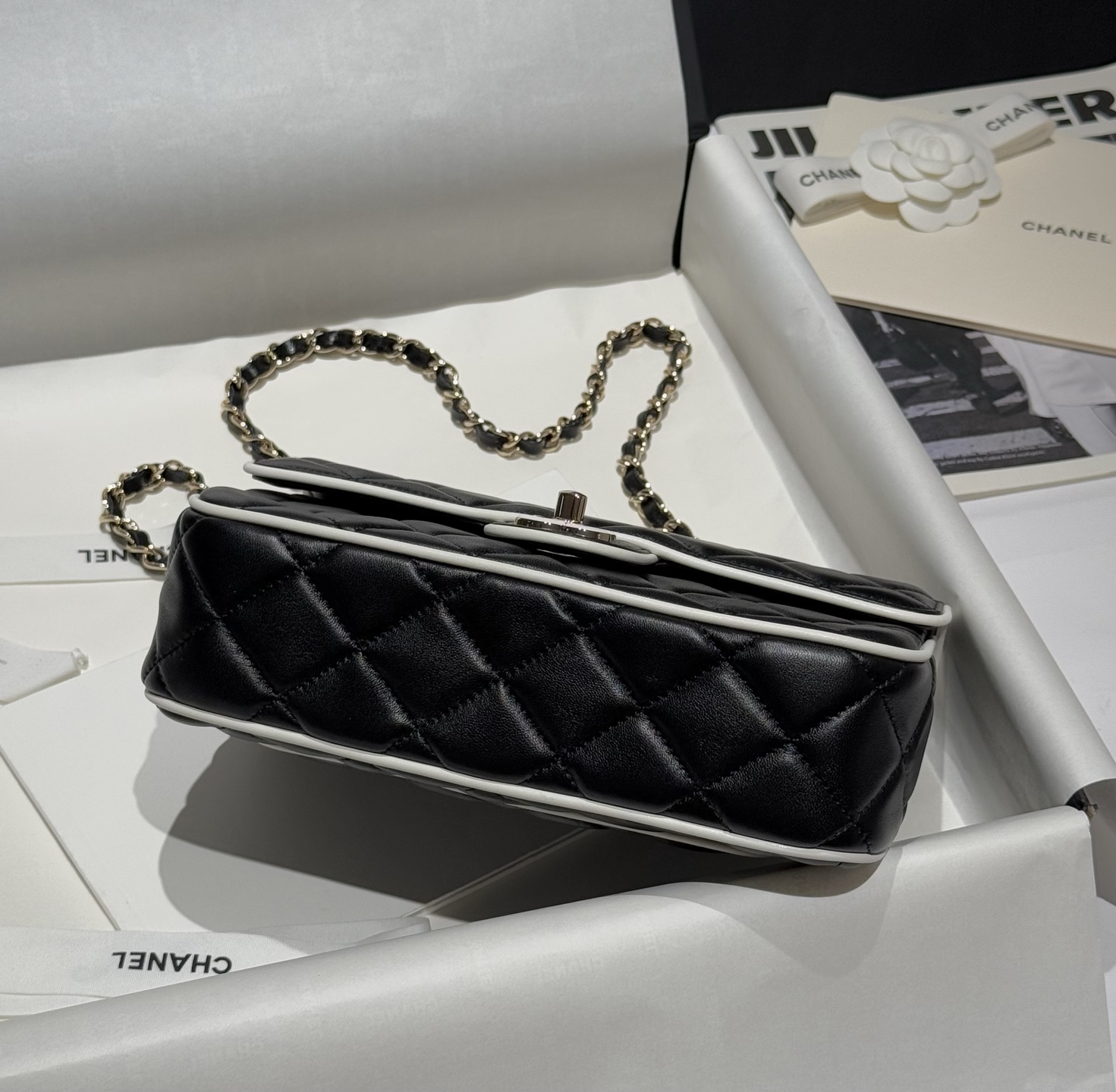 Bagsaaa Ch**el Flap Bag Black Lambskin AS5150 - 23,5cm