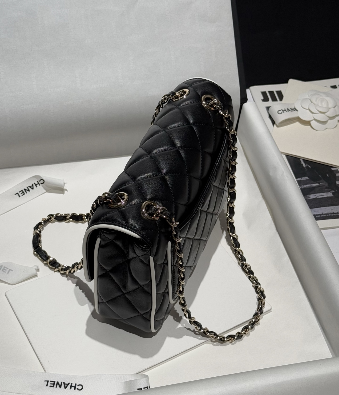 Bagsaaa Ch**el Flap Bag Black Lambskin AS5150 - 23,5cm