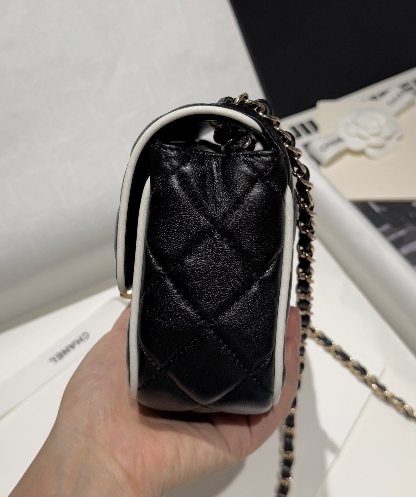 Bagsaaa Ch**el Mini Flap Bag Black Lambskin AS5151 - 19.5cm