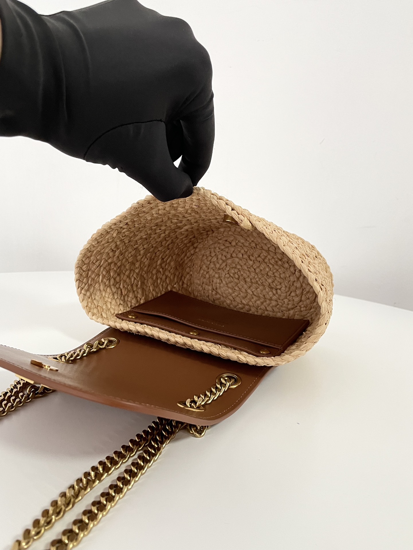 Bagsaaa Y51 Manon mini raffia basket bag - 23cm