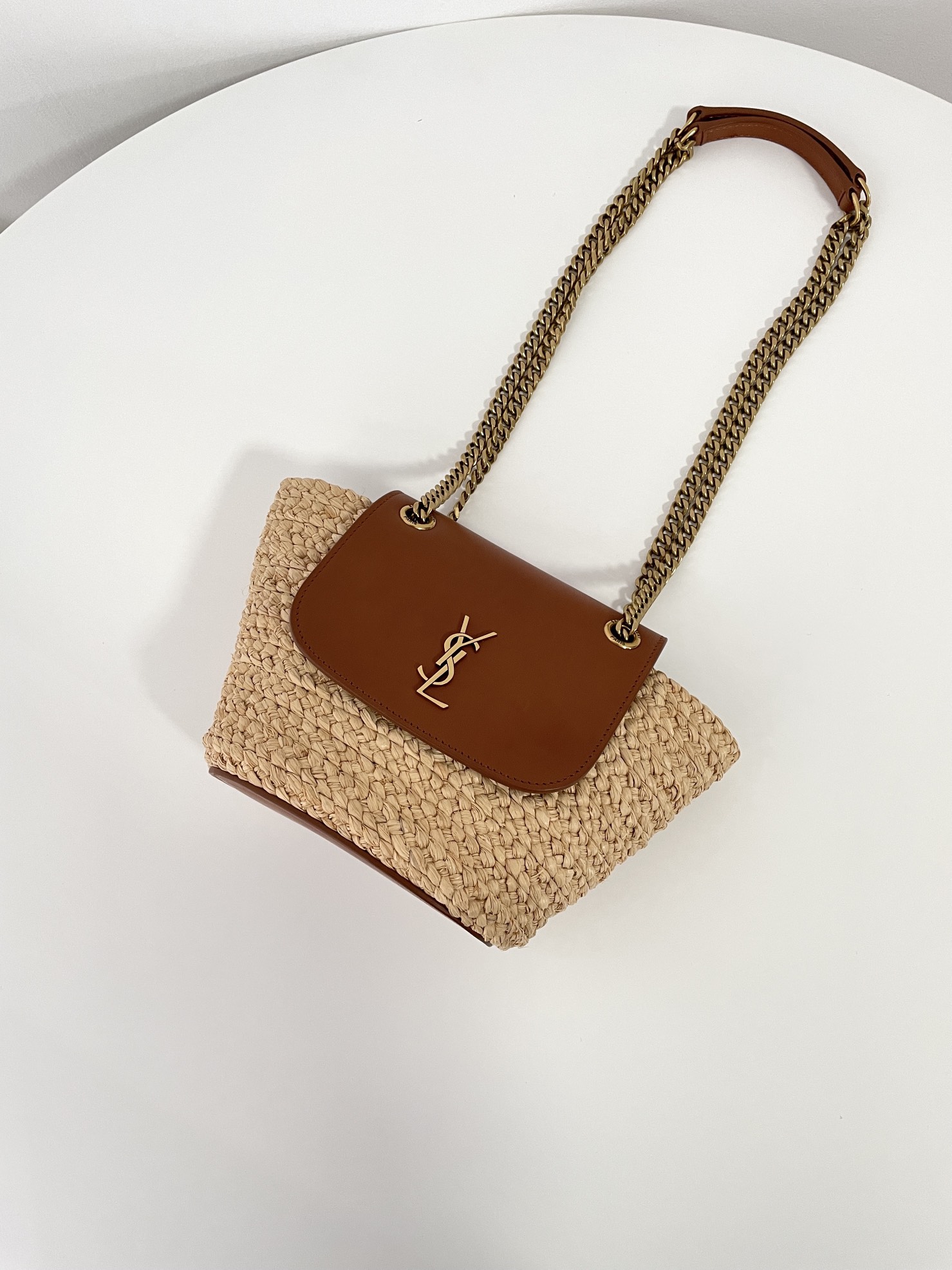 Bagsaaa Y51 Manon mini raffia basket bag - 23cm