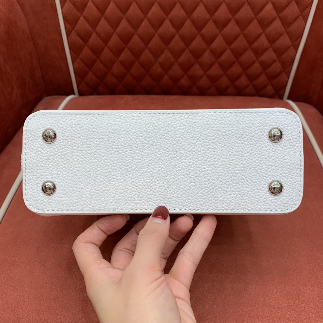 Bagsaaa L0vis Vvtt0n M24671 Capucines East-West Mini White - 22cm