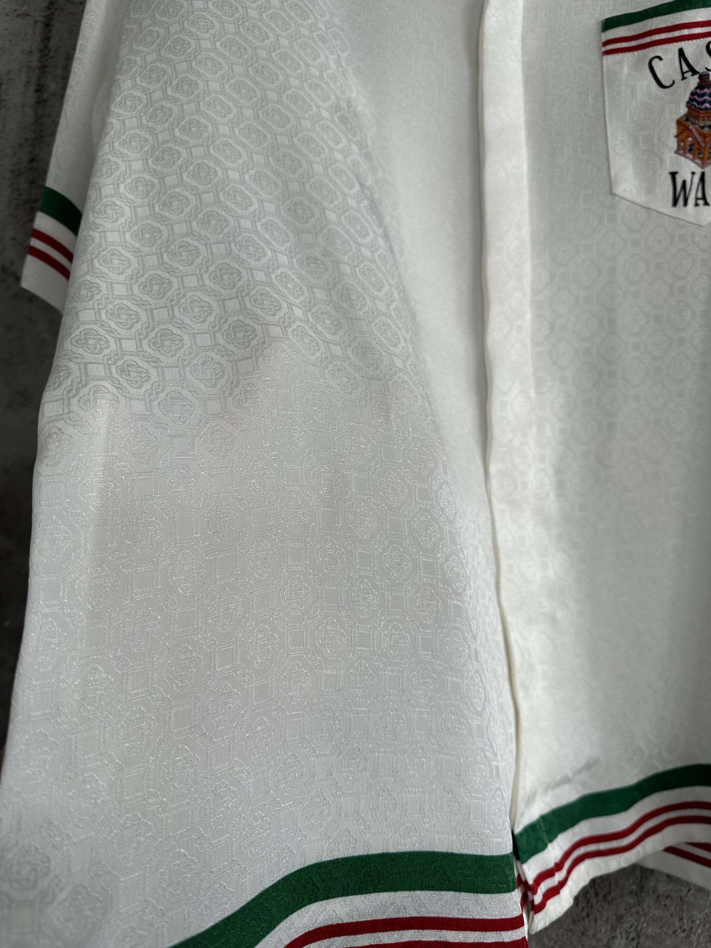 Bagsaaa Casablanca Casa Way Knitted Collar Silk Shirt