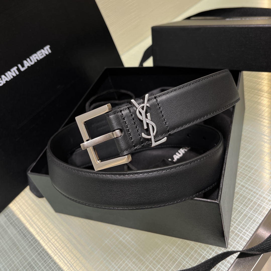 Bagsaaa Y51 Belt Black & Silver - 3cm