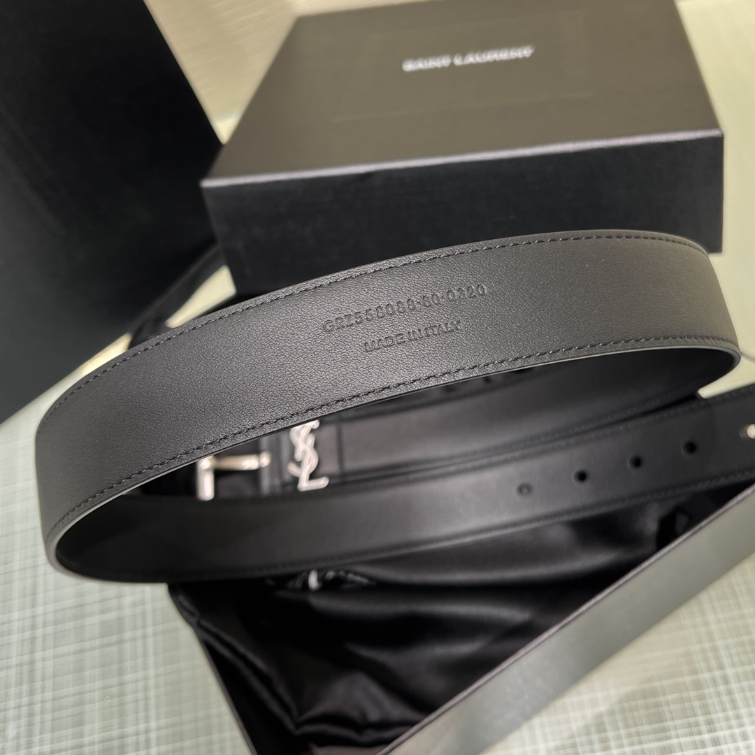 Bagsaaa Y51 Belt Black & Silver - 3cm