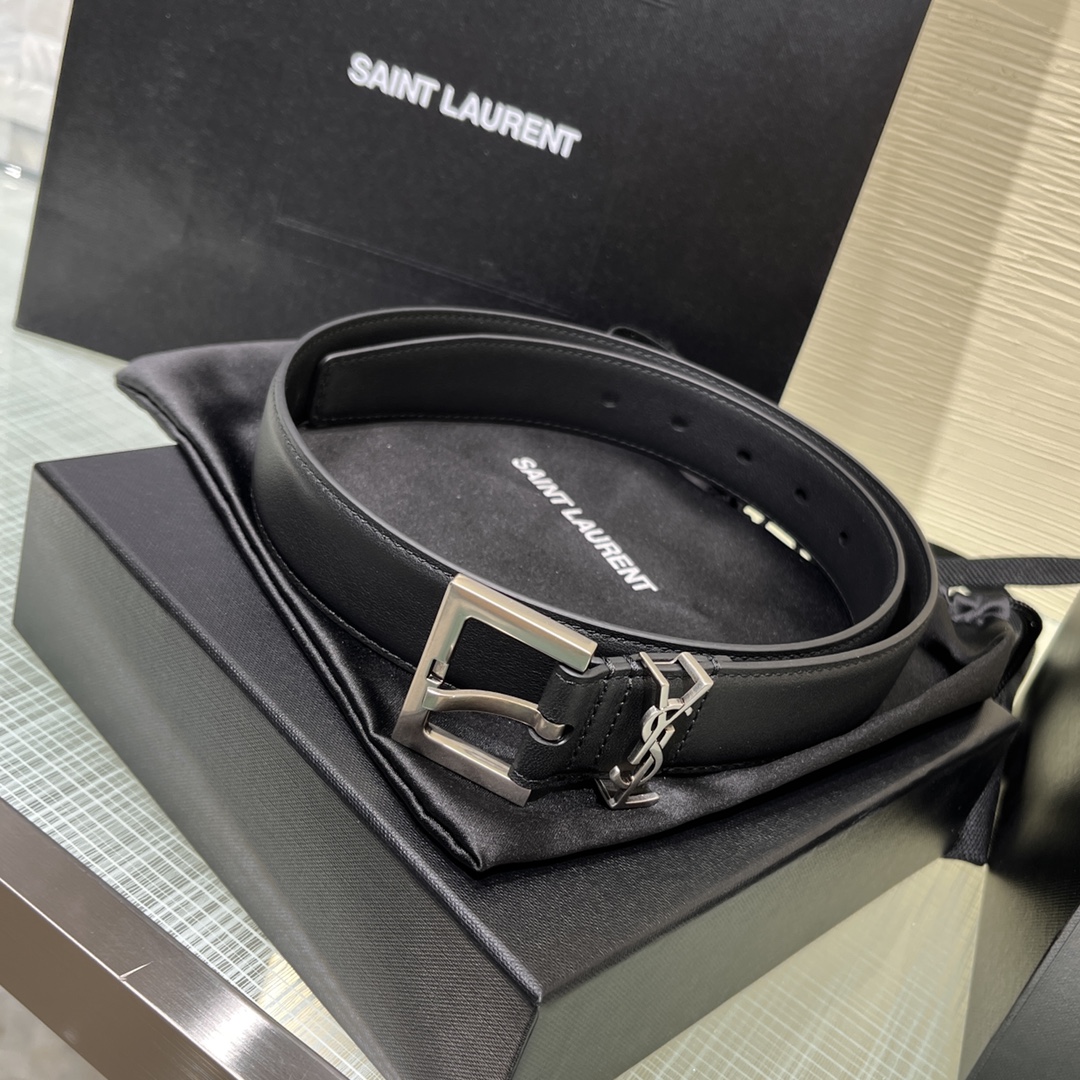 Bagsaaa Y51 Belt Black & Silver - 3cm