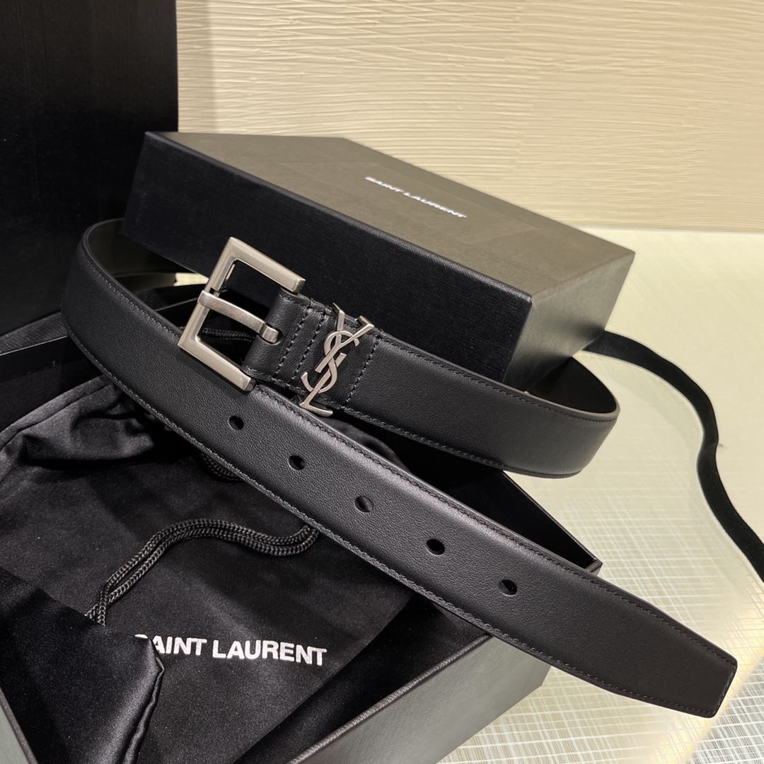 Bagsaaa Y51 Belt Black & Silver - 3cm