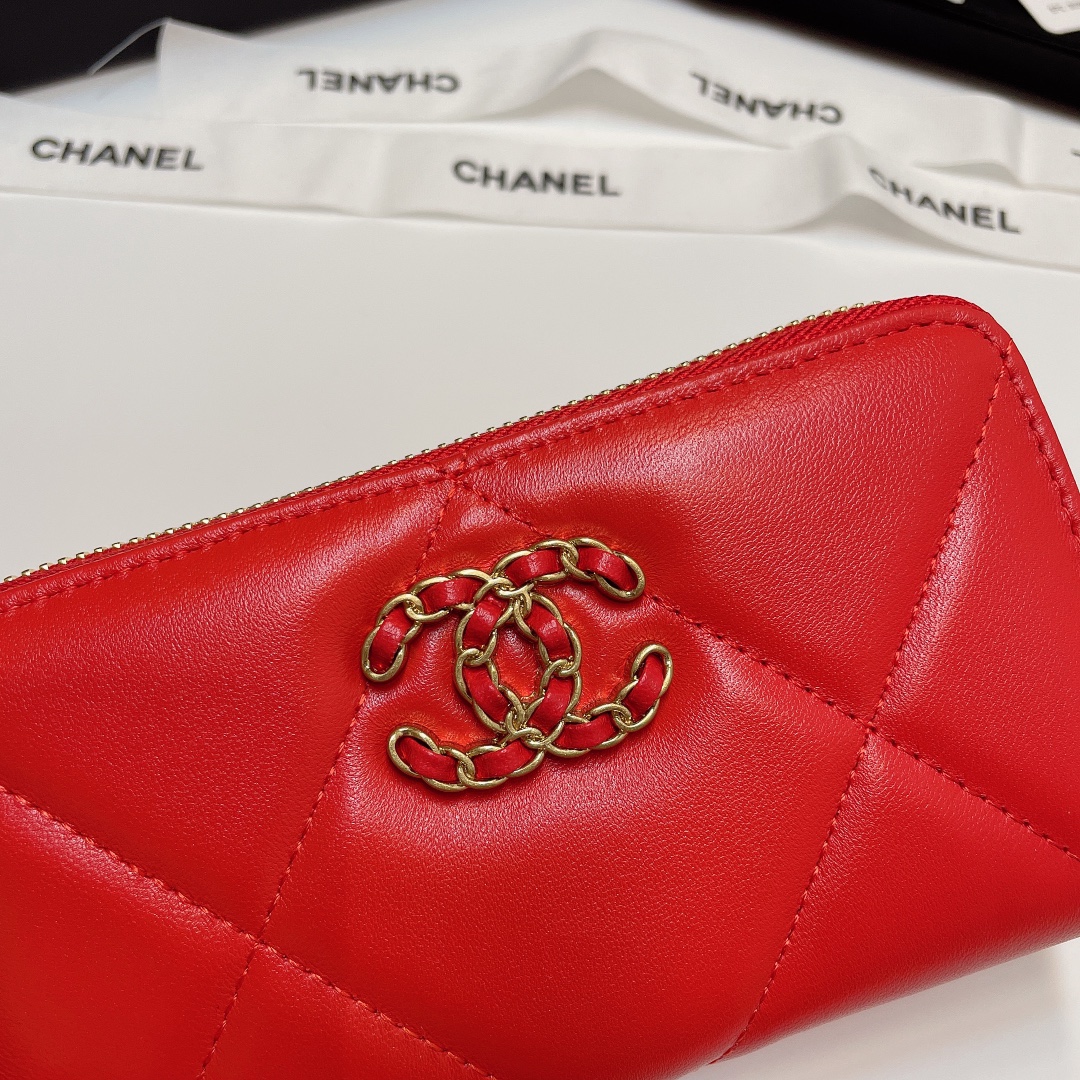 Bagsaaa Ch**el Ohanel Red Wallet - 16.5*9cm