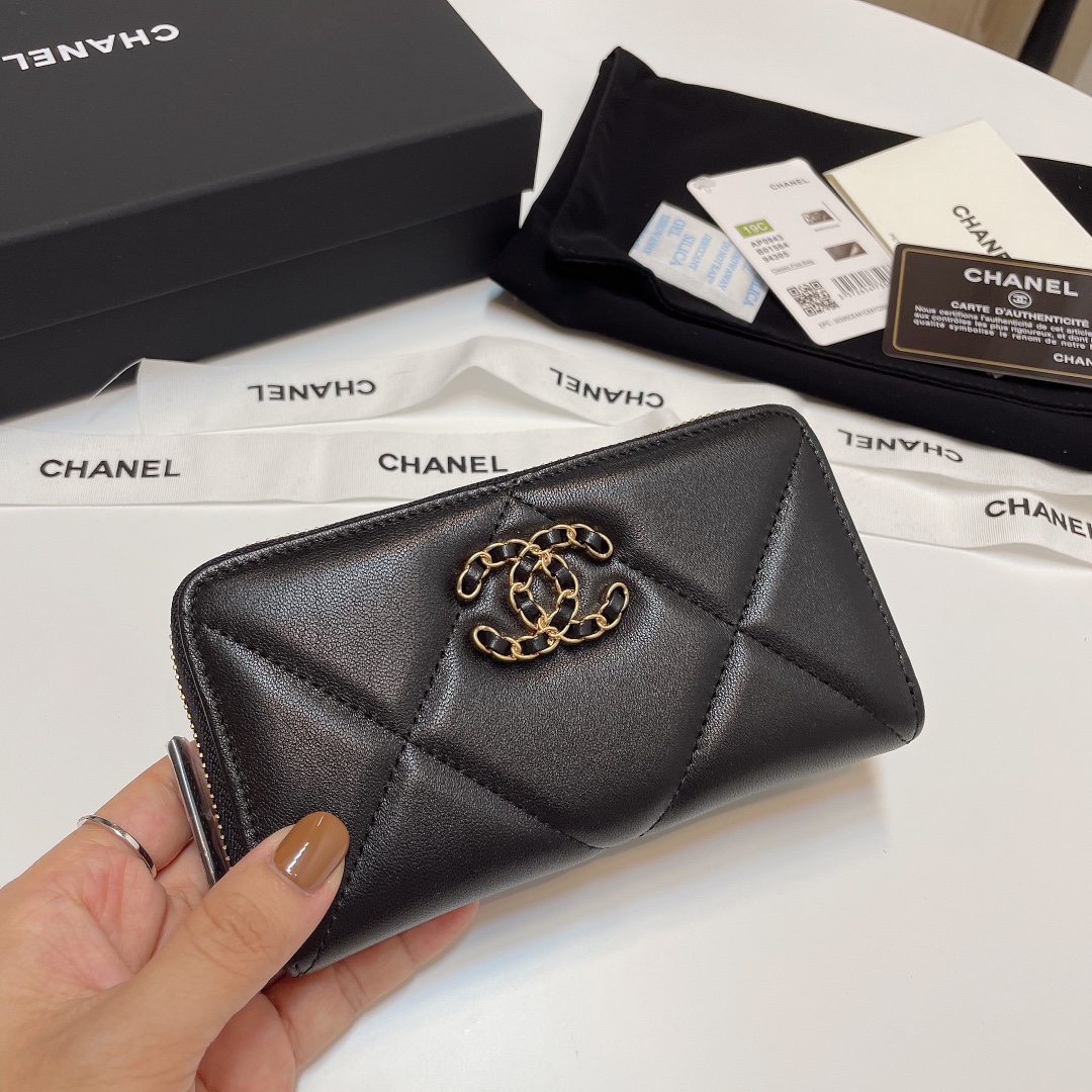 Bagsaaa Ch**el Ohanel Black Wallet - 16.5*9cm