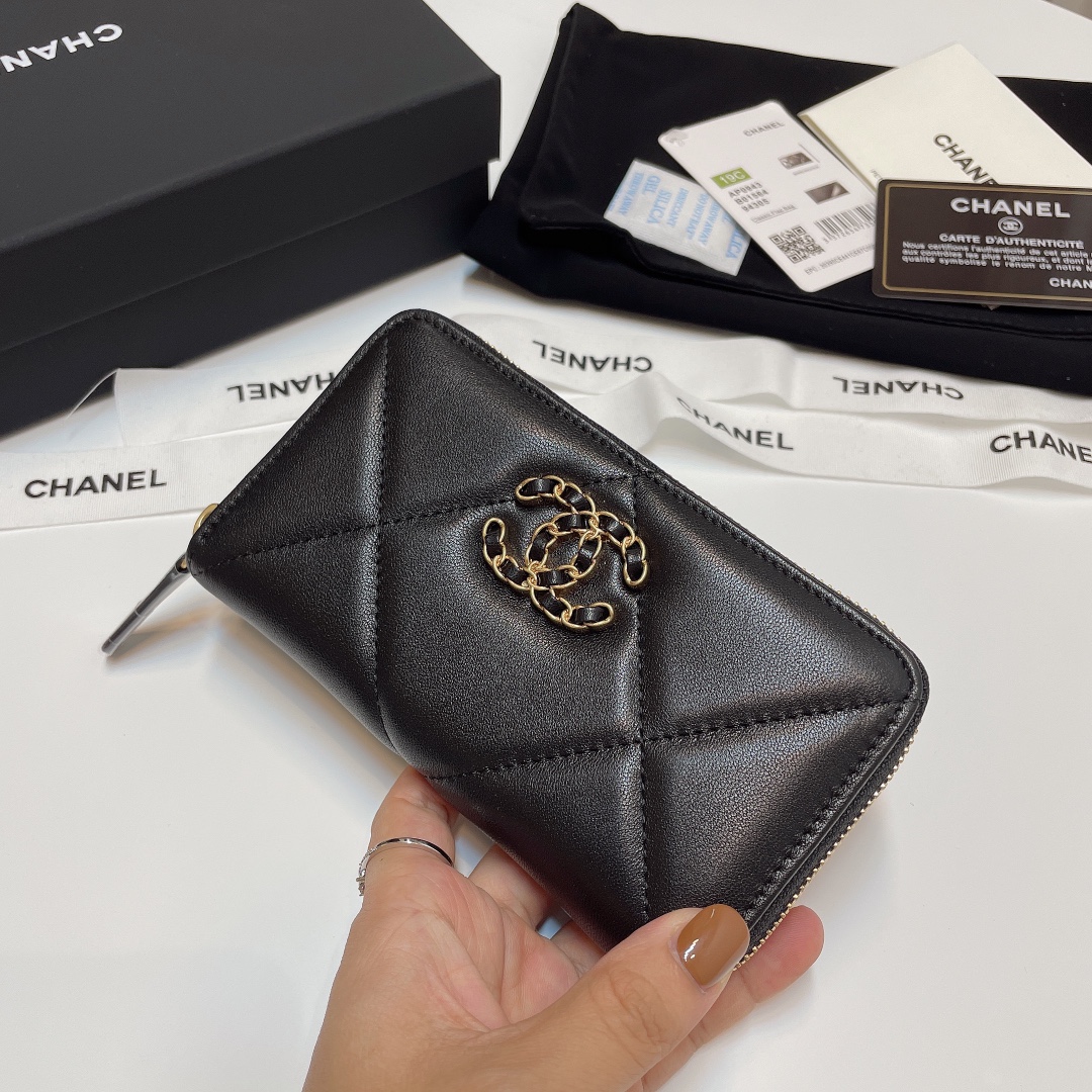 Bagsaaa Ch**el Ohanel Black Wallet - 16.5*9cm