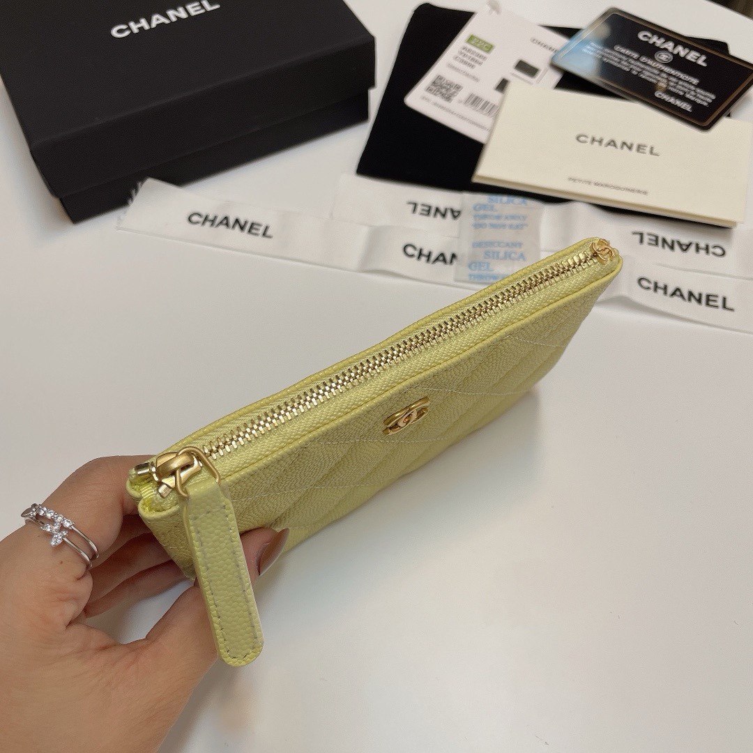 Bagsaaa Ch**el Yellow Wallet - 15cm