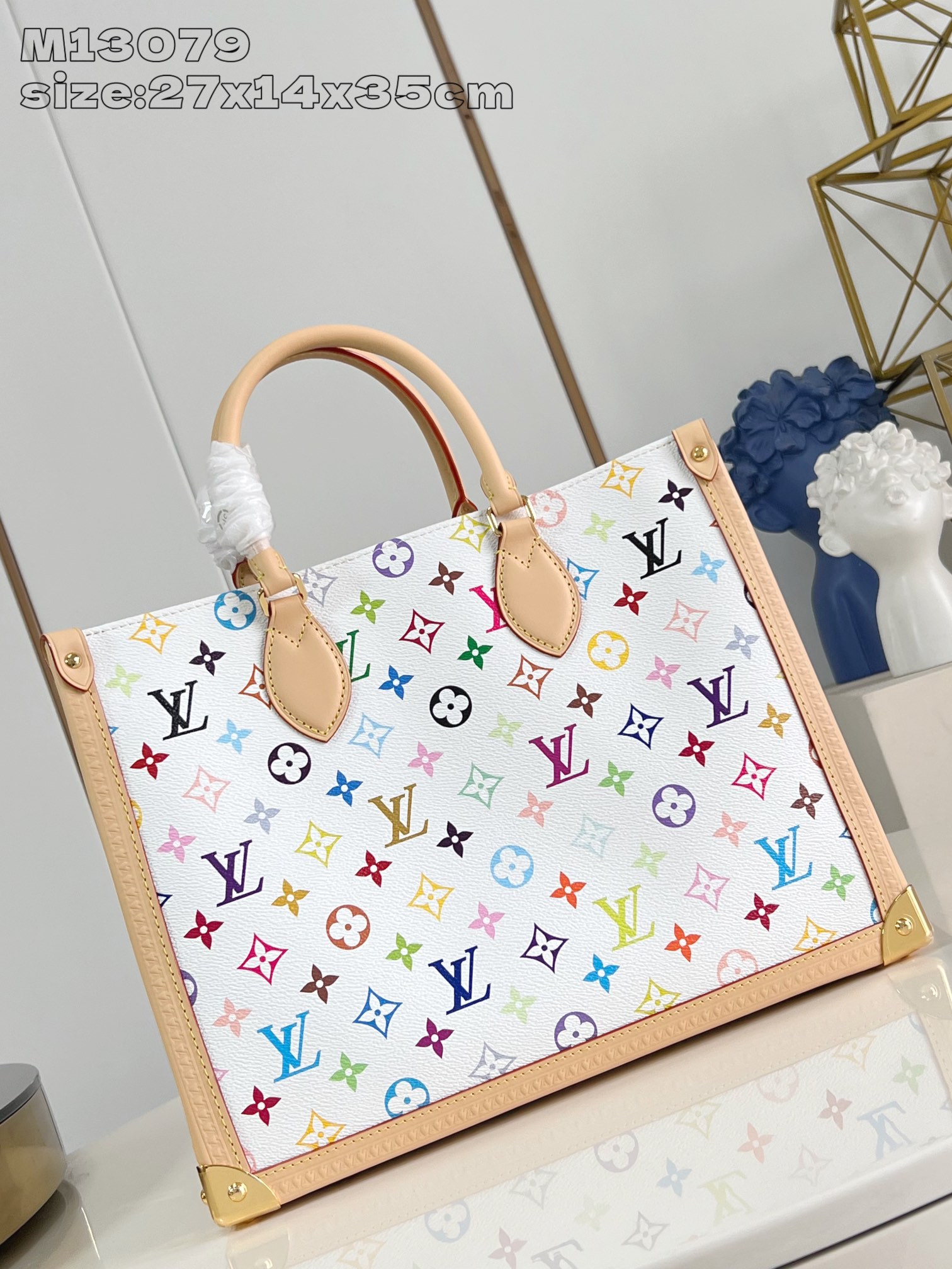 Bagsaaa M13079 LV x TM OnTheGo MM White Multicolored - 35cm