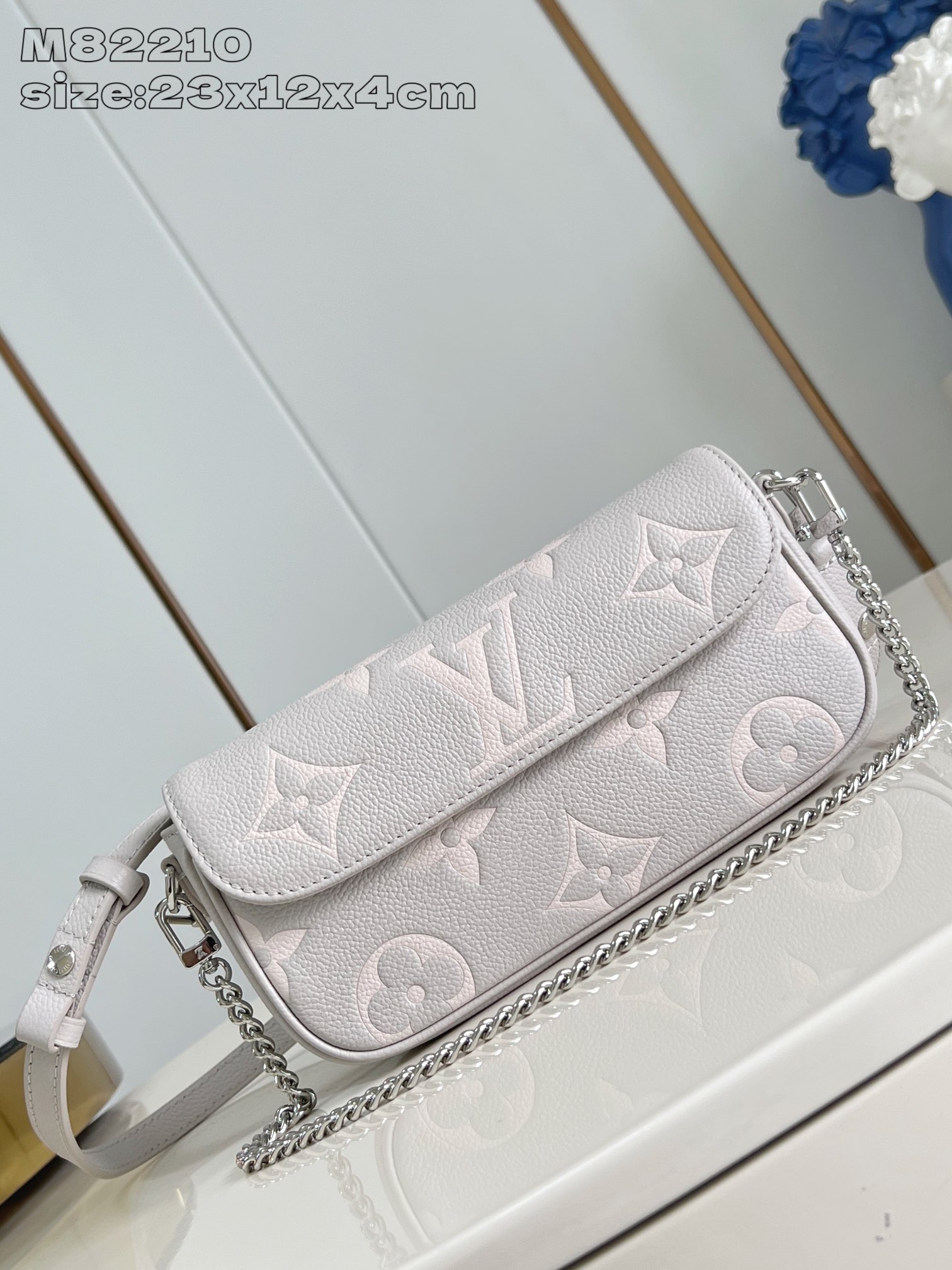 Bagsaaa L0vis Vvtt0n M14225 Wallet On Chain Ivy Gray - 23.5cm