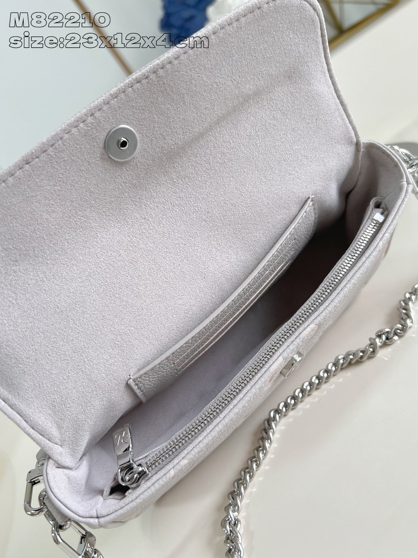 Bagsaaa L0vis Vvtt0n M14225 Wallet On Chain Ivy Gray - 23.5cm