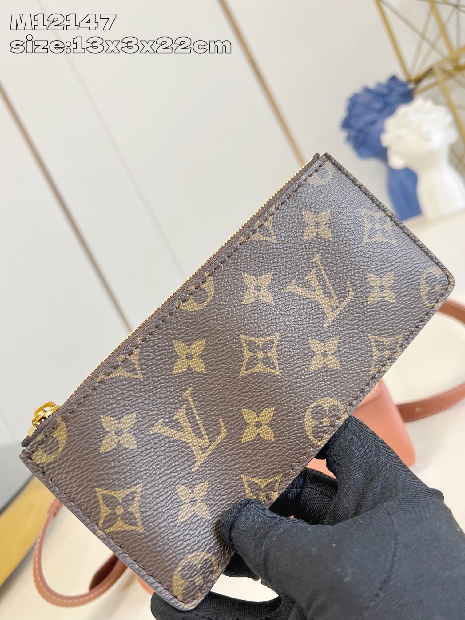 Bagsaaa L0vis Vvtt0n M12147 Wallet On Chain Low Key Brown - 22cm