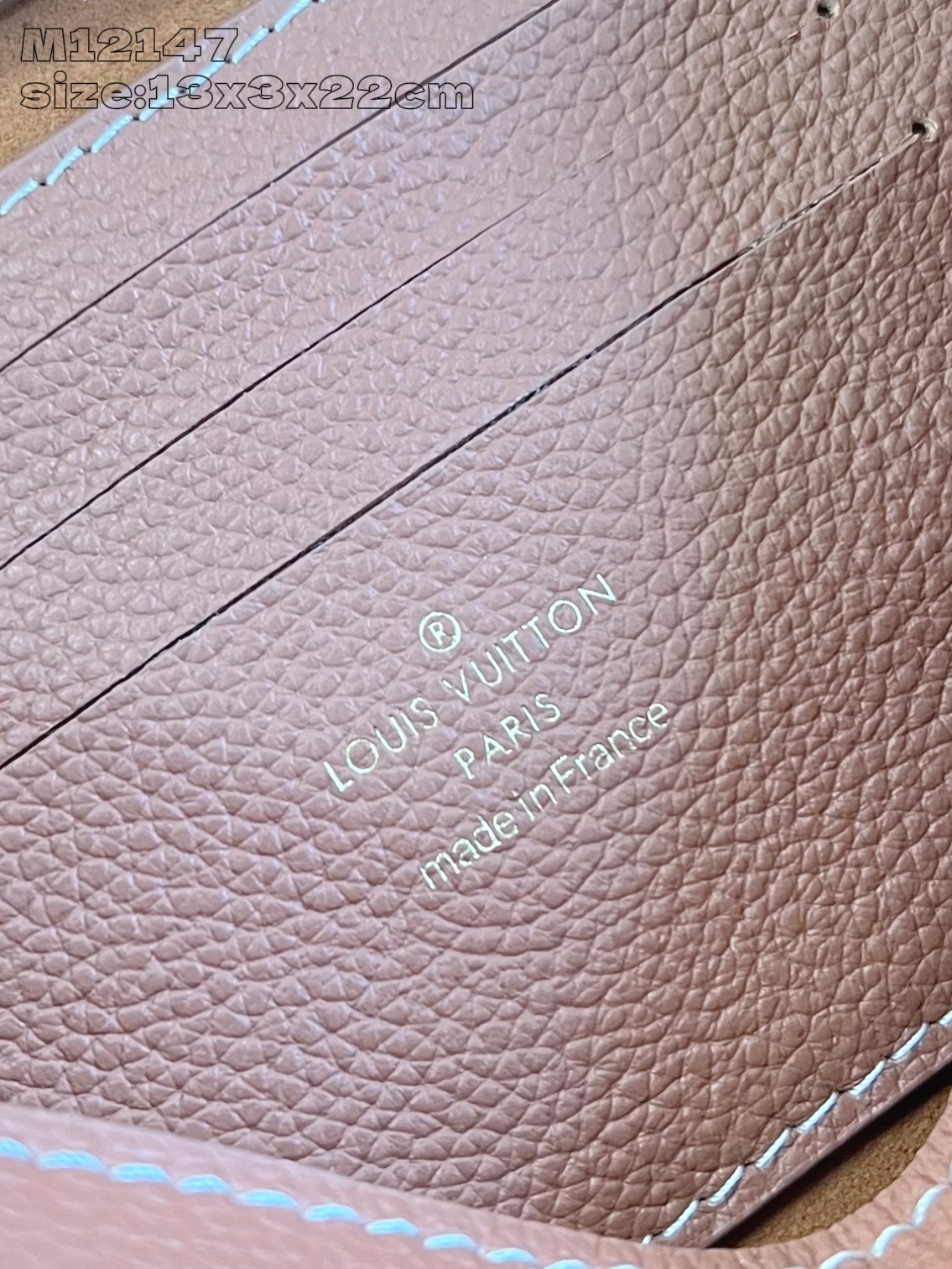 Bagsaaa L0vis Vvtt0n M12147 Wallet On Chain Low Key Brown - 22cm