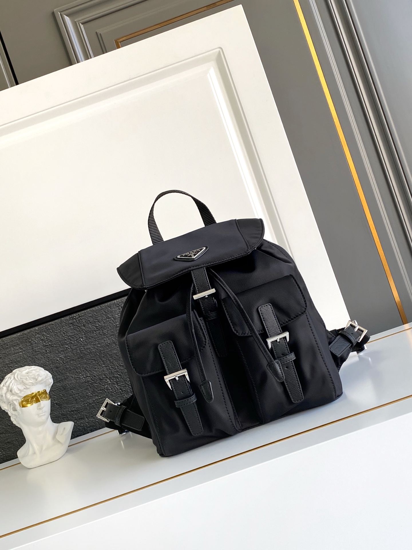 Bagsaaa Pra*a Small Re-Nylon backpack 1BZ677 black - 23.5cm
