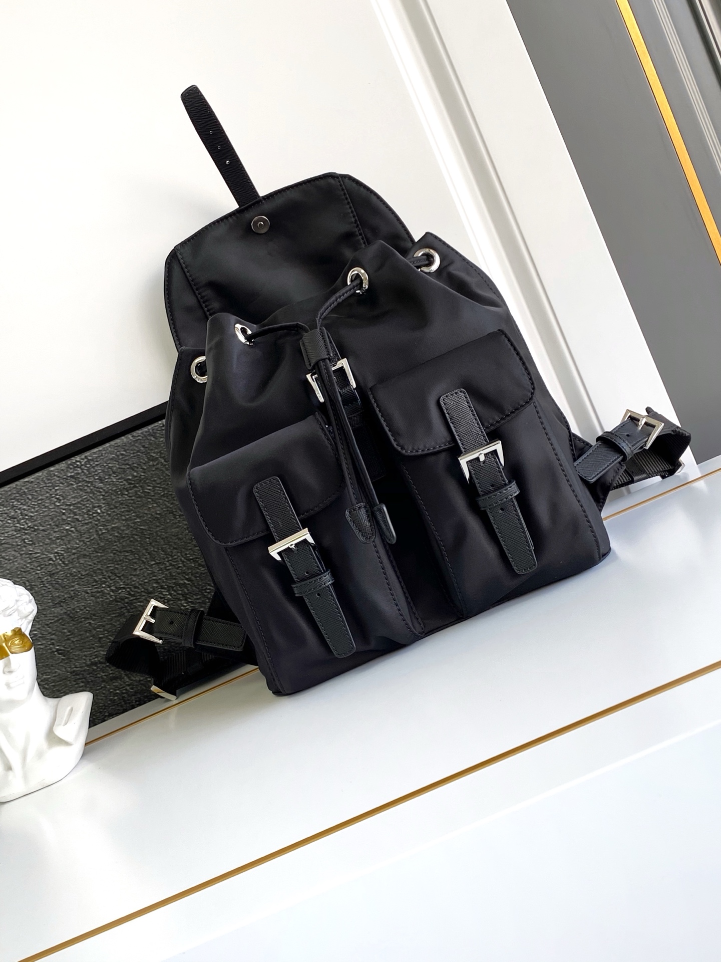 Bagsaaa Pra*a Small Re-Nylon backpack 1BZ677 black - 23.5cm