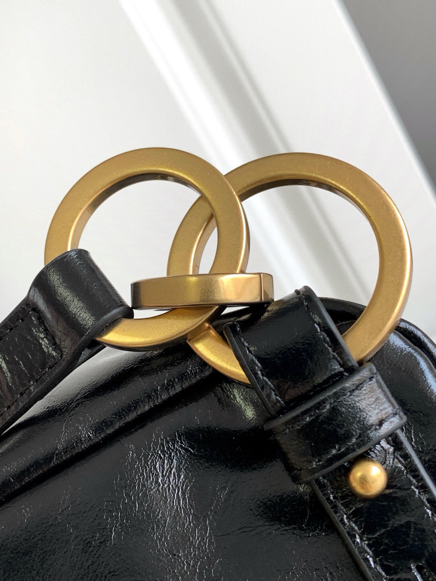 Bagsaaa Pra*a Dangle leather top-handle mini-bag 1BB137 black - 14.5cm