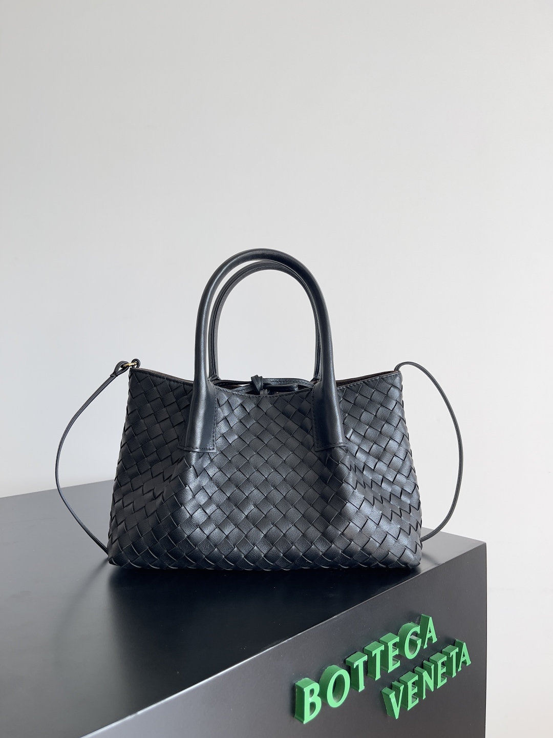 Bagsaaa B0tt*ga Ven*ta Small Pinacoteca Tote 819004 Black - 24cm