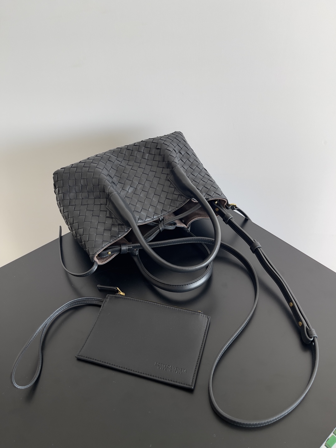 Bagsaaa B0tt*ga Ven*ta Small Pinacoteca Tote 819004 Black - 24cm