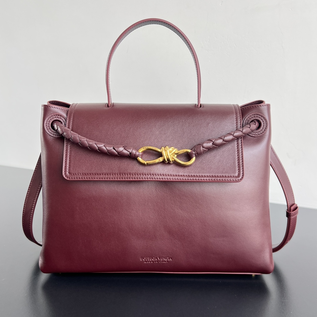 Bagsaaa B0tt*ga Ven*ta Ciao Ciao top handle bag 817231 dark red - 34cm