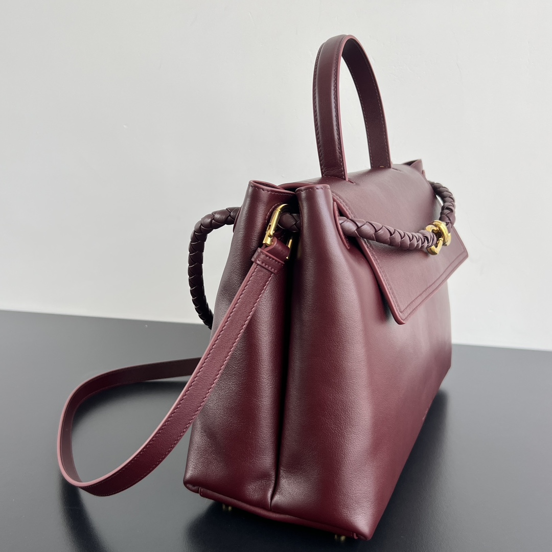 Bagsaaa B0tt*ga Ven*ta Ciao Ciao top handle bag 817231 dark red - 34cm