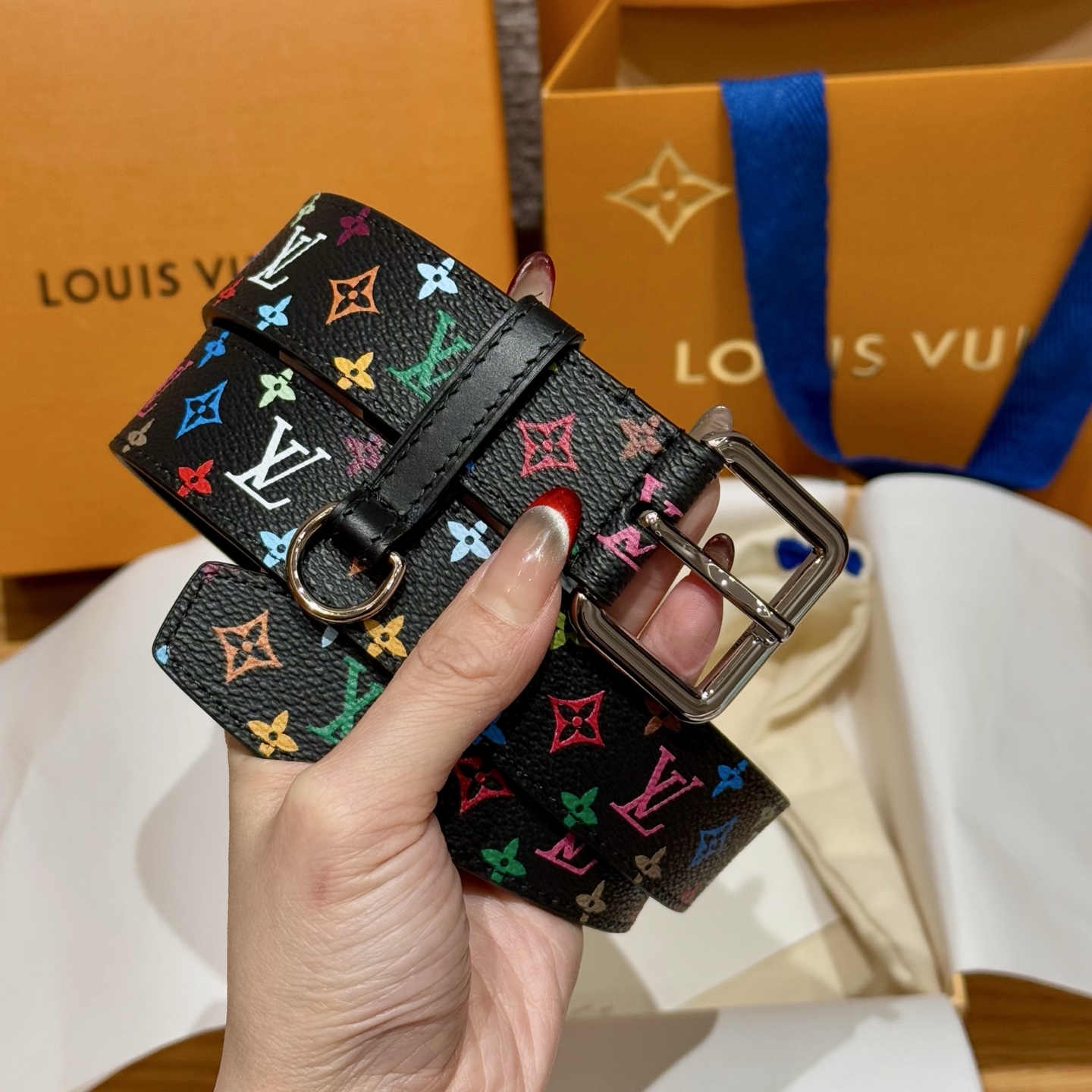 Bagsaaa LV x TM LV D-Ring 30MM Belt Black